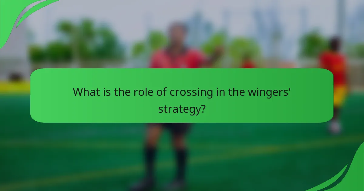 What is the role of crossing in the wingers' strategy?